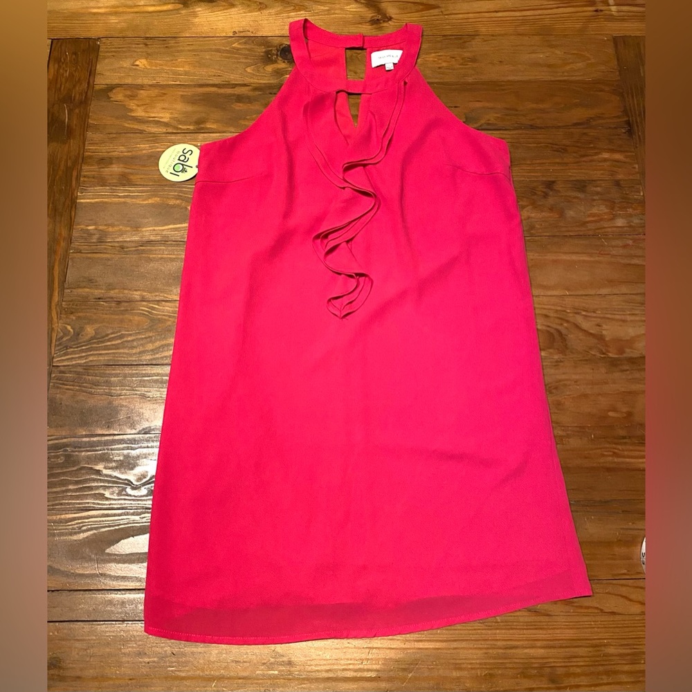 Barbiecore Coquette mini dress small NWT key hole neckline sexy